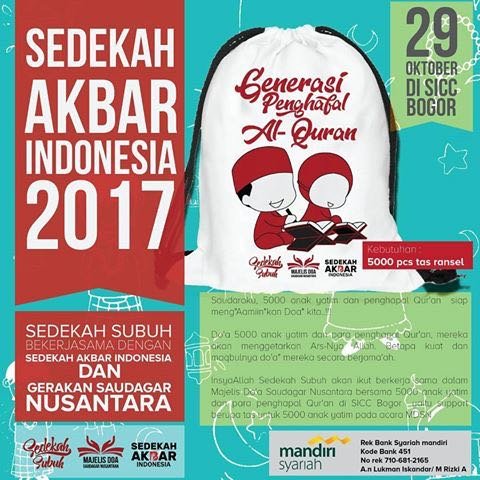 sedekah akbar nasional 2017